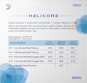 D'Addario Helicore Cello String Set