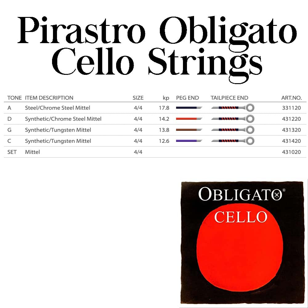 Pirastro Obligato Cello String Set