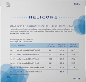 D'Addario Helicore Orchestral Bass String Set