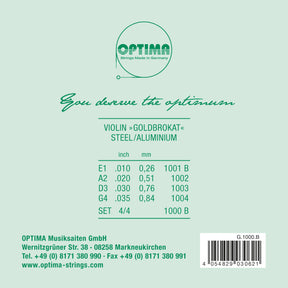 Optima Goldbrokat Violin String Set